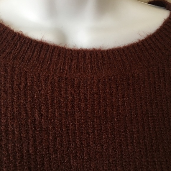 Burgundy/Rust Sweater with Wrist Bows - Picture 5 of 7